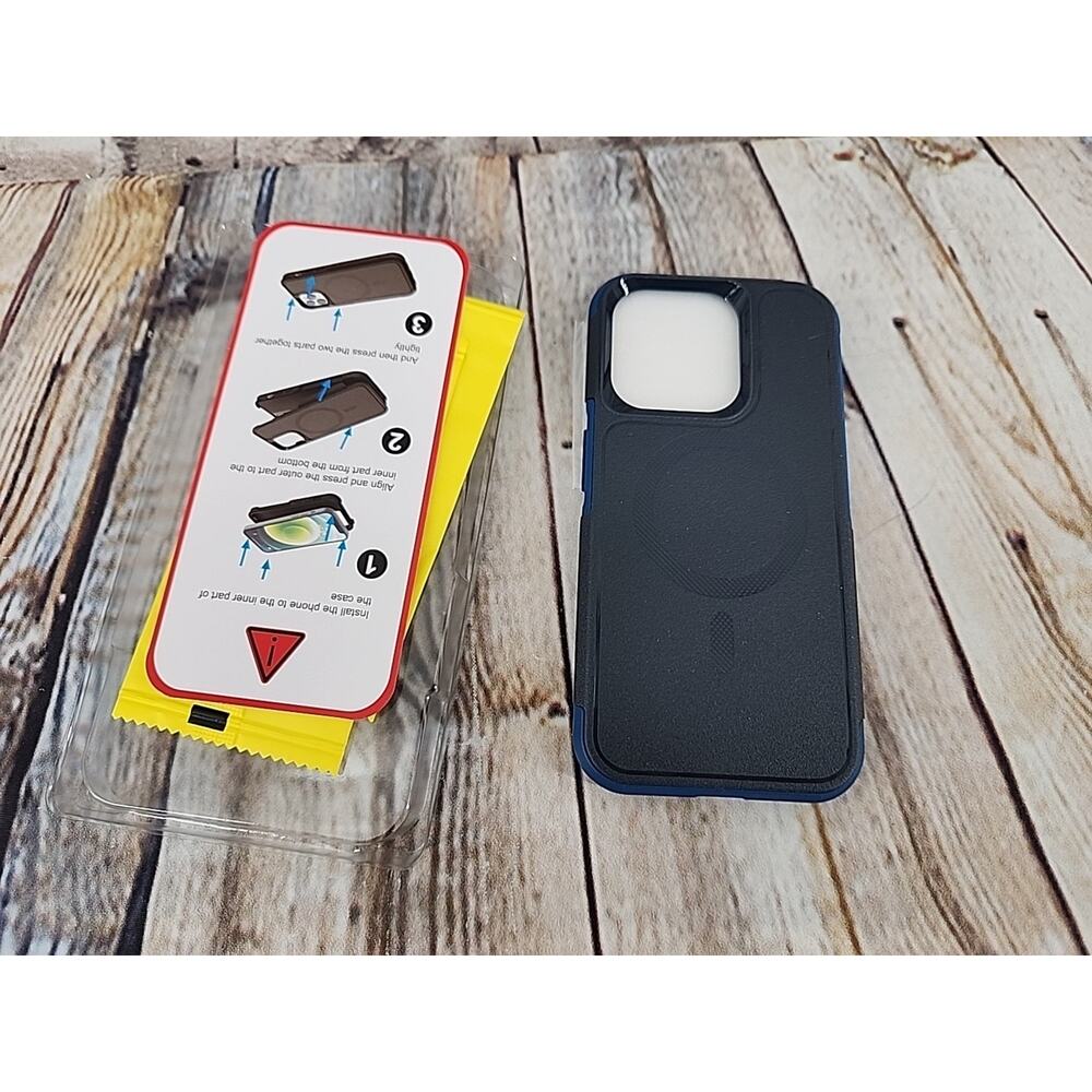 NEW iPhone 15 Pro phone Case Blue Shockproof Slim Case